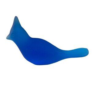 Westmoreland Bluejay Satin Blue Mist Art Glass Figurine Paperweight